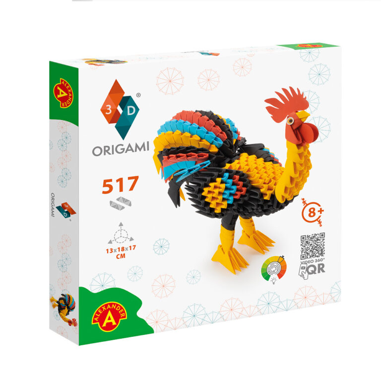 2569 ORIGAMI 3D – Kogut Rooster_1000x1000px