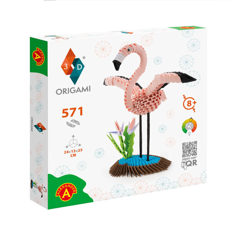 2572 ORIGAMI 3D – Flaming Flamingo_1000x1000px